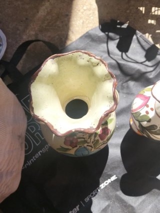 Jarrón de Cerámica Decorado pintado a mano