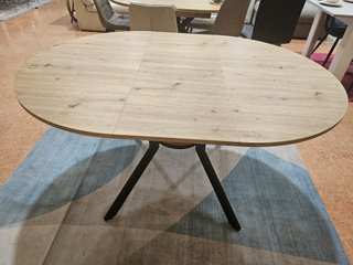Mesa Redonda Extensible de Madera y Metal