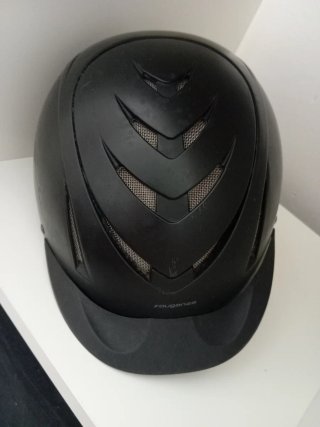 Casco de Equitación Fouganza Negro de niñ@ talla S