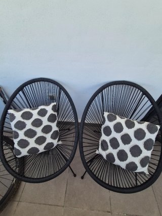 Juego de 2 Sillas Acapulco Negras