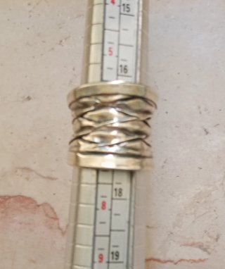Anello Argento Regolabile Design Intrecciato