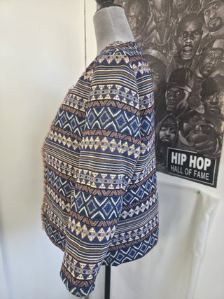 Chaqueta étnica multicolor talla 42