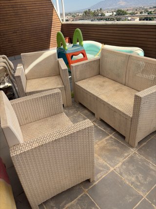 Set di sedute per terrazzo in plastica