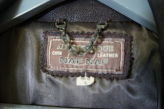 Abrigo Vintage NAF NAF de Cuero