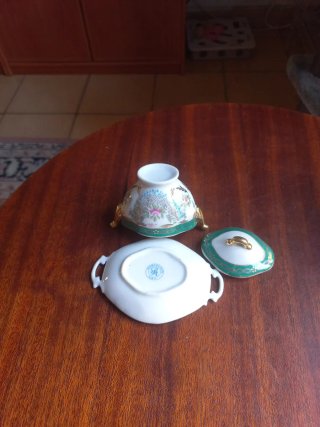 Lote 3 Mini Soperas Porcelana Decoradas