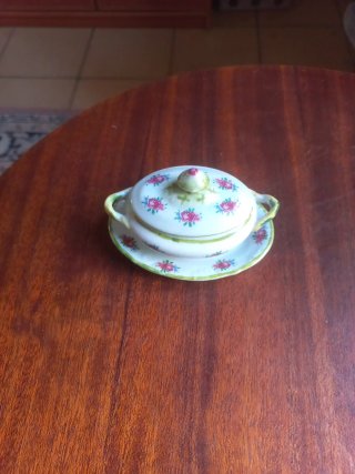 Lote 3 Mini Soperas Porcelana Decoradas