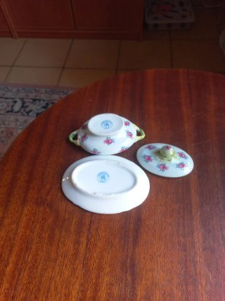 Lote 3 Mini Soperas Porcelana Decoradas