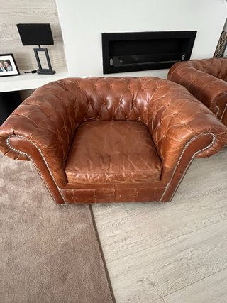 2 Sillones Chesterfield de Cuero