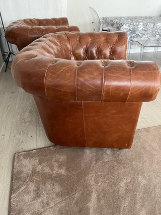 2 Sillones Chesterfield de Cuero