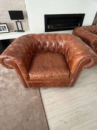 2 Sillones Chesterfield de Cuero