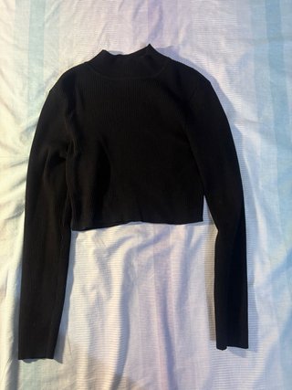 Top de Manga Larga Negro