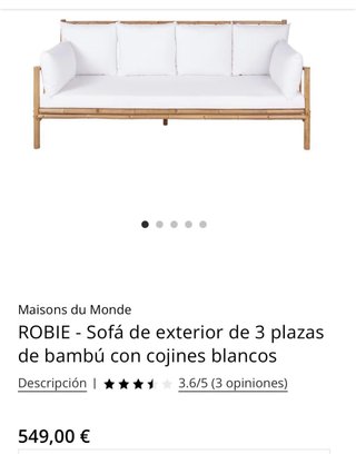 Sofá de Bambú Maisons du Monde.