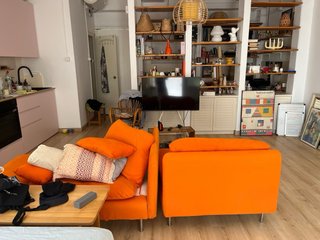 Sofá cama Ikea Sohlderman Naranja