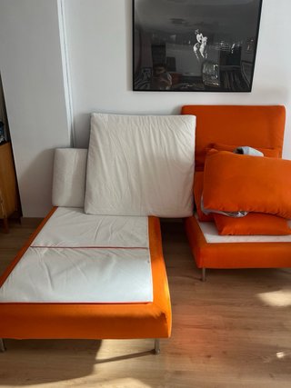 Sofá cama Ikea Sohlderman Naranja