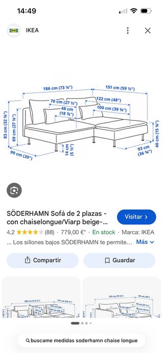 Sofá cama Ikea Sohlderman Naranja. Urge a recoger