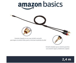 Cable Amazon Basics 3.5mm a 2 RCA