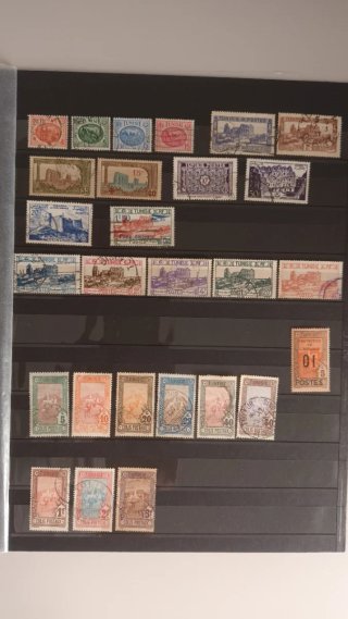 Lote de Sellos de Túnez y Francia