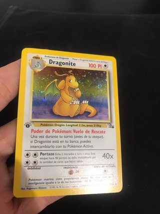 Dragonite Holo Fósil 1ª Edición Español