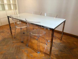 URGENTE Tavolo IKEA in Vetro Temperato e Acciaio