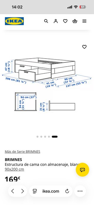 Cama Individual con Cajones Blanca Ikea