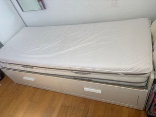 Cama Individual con Cajones Blanca Ikea