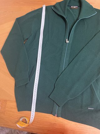 Chaqueta Pertegaz Punto Cremallera Talla 54 Verde
