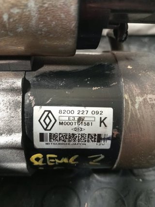 Motor arranque renault 8200227092 scenic ii 1149