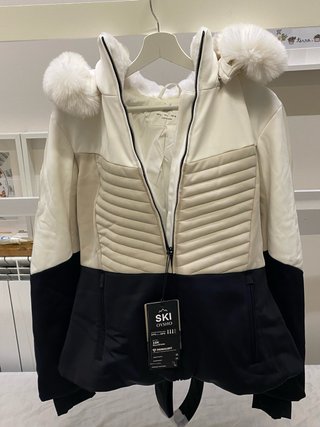 Chaqueta de Esquí Oysho Blanca y Negra Talla m