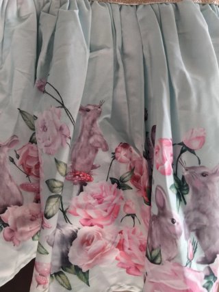 Abito bimba Monsoon fiori maniche lunghe 18-24 mes