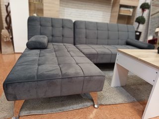 Sofá Cama Chaise Longue Gris
