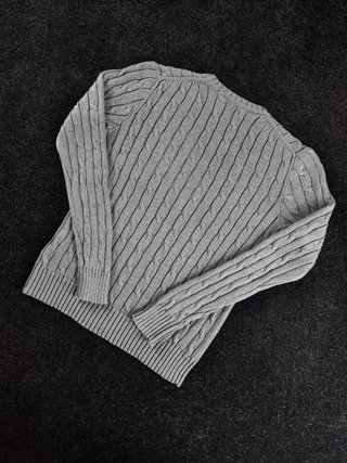 Sweater Polo Ralph Lauren Women S Grey Cable Knit