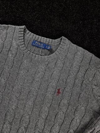 Sweater Ralph Lauren Men's Grey S Cable Knit