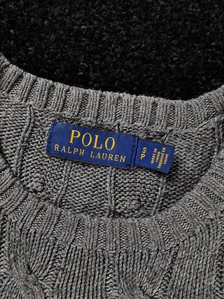Sweater Ralph Lauren Men's Grey S Cable Knit