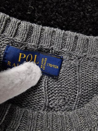 Sweater Ralph Lauren Men's Grey S Cable Knit