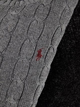 Sweater Ralph Lauren Men's Grey S Cable Knit