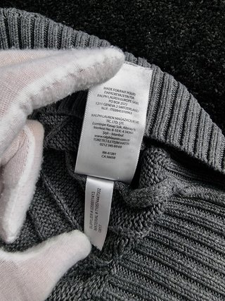 Sweater Ralph Lauren Men's Grey S Cable Knit