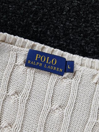 Sweater Polo Ralph Lauren Women L White Cream