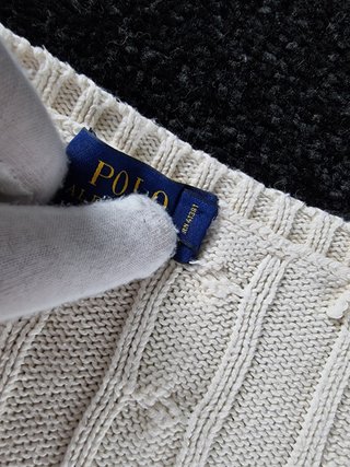 Sweater Polo Ralph Lauren Women L White Cream