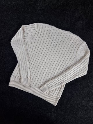 Sweater Polo Ralph Lauren Women L White Cream
