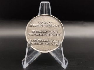 Medalla de plata "100 años del Ferrocarril Suizo"