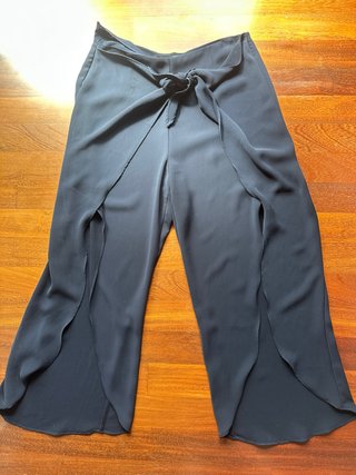 Pantalón con aberturas fluido Zara Talla L – Azul