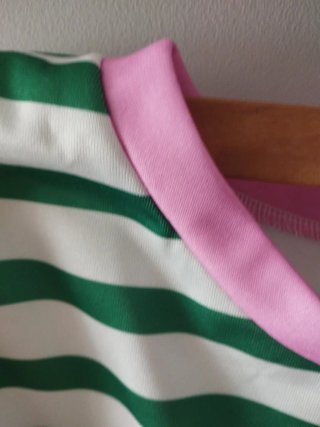 Sudadera de Rayas Verde y Rosa Talla M