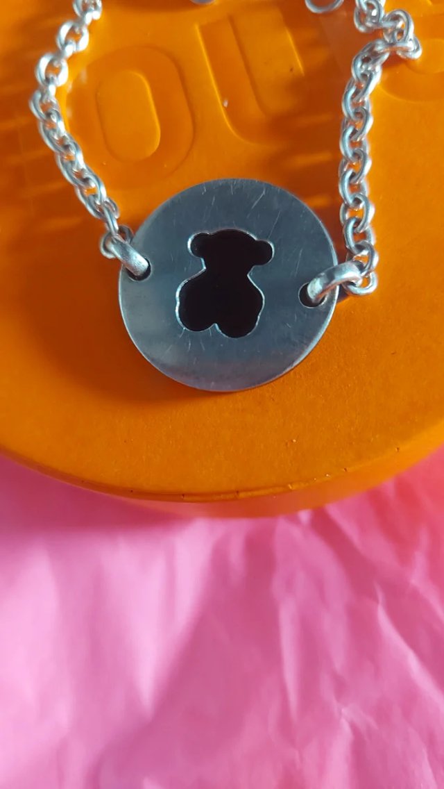 Pulsera Tous Plata y Onix Oso