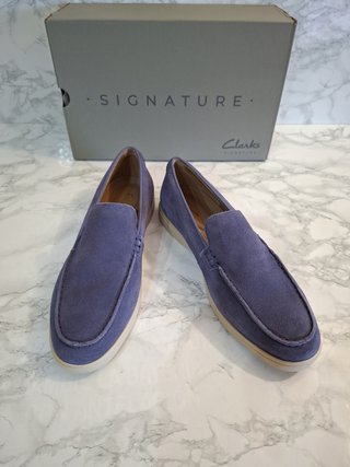 Mocasines Clarks Torford Easy Azul Talla 42.5