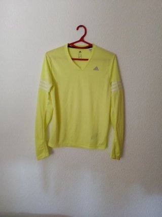 Camiseta técnica Adidas mujer amarilla