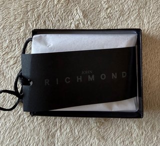 Portatessere John Richmond nero pelle