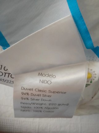 Edredón Nórdico Duvedecor, y fundas de regalo
