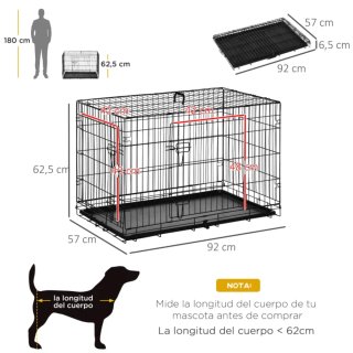 Jaula para perros negra