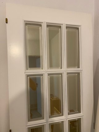 Puerta Doble de Cristal Lacada en Blanco