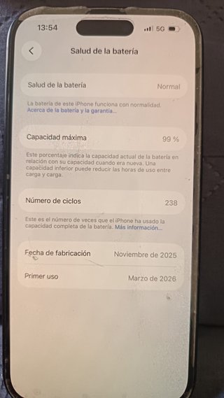 iPhone 16 - Salud de Batería 99%